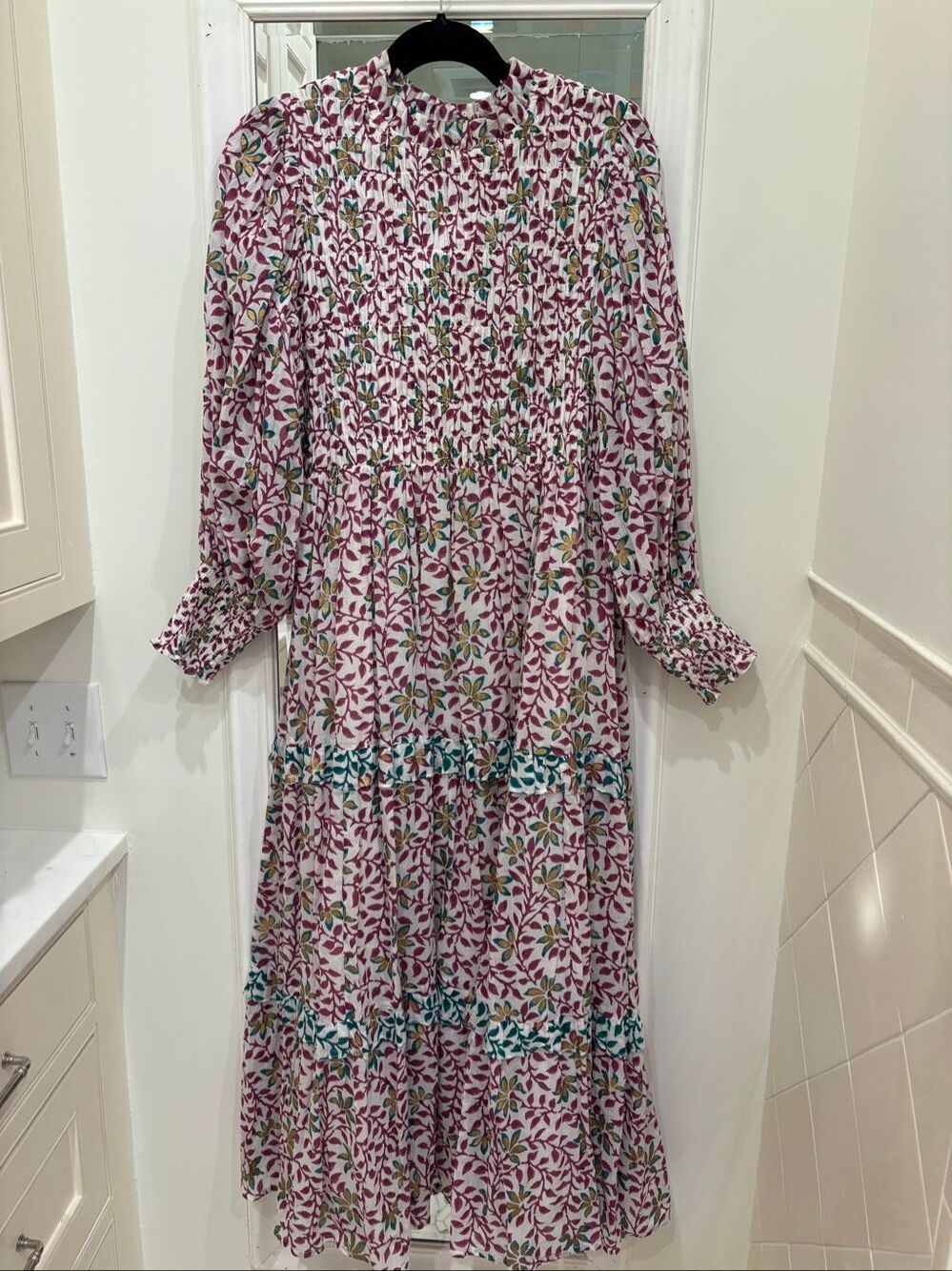 Oliphant XL smocked maxi dress